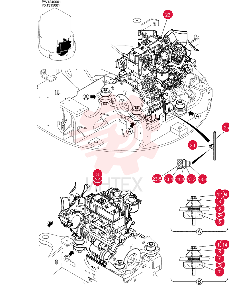 ENGINE INSTAL PW02P00012F1