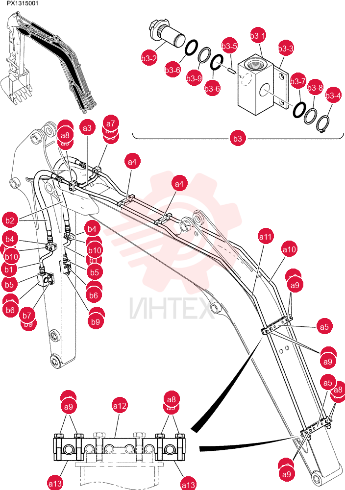 HYD LINES, BOOM PX42H00059F1