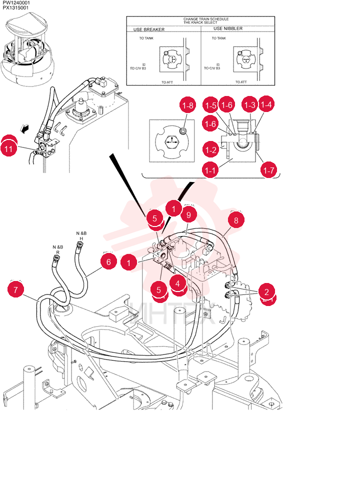 HYD LINES, UPP PW03H00038F1