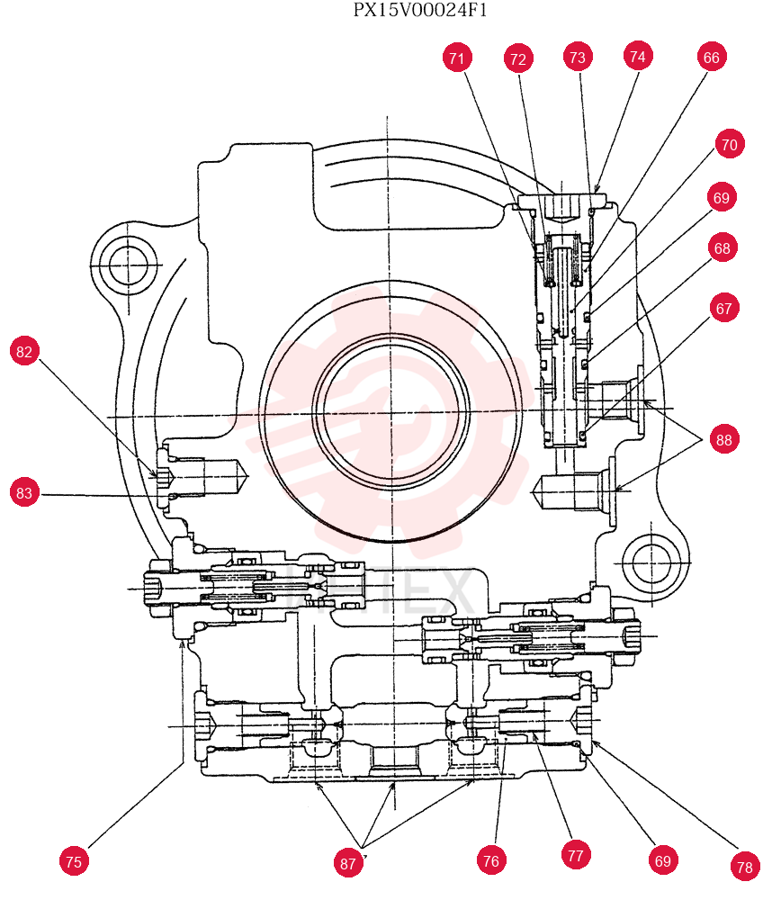 HYDRAULIC MOTOR PX15V00024F1 (1)