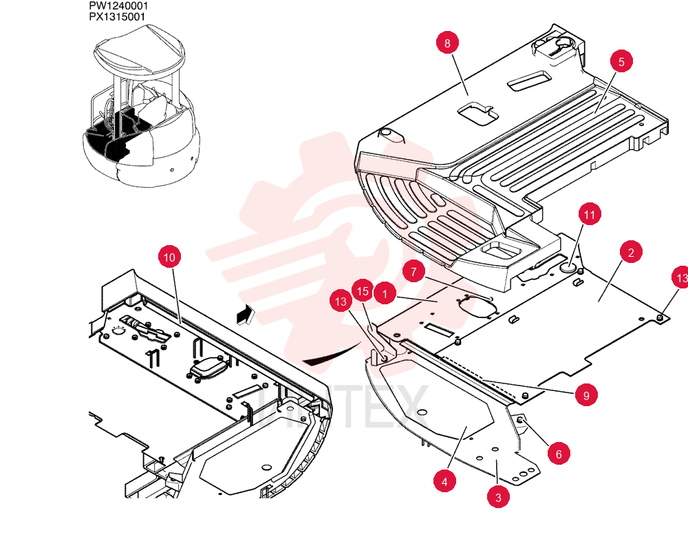 PLATE GROUP, FLOOR PW03M00104F1