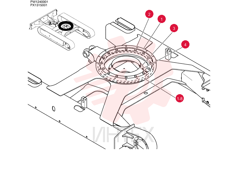RING ASSY, SLEWING PW40F00006F1
