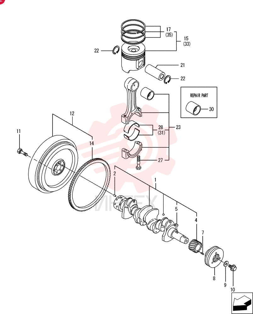 CRANKSHAFT VV12960421000