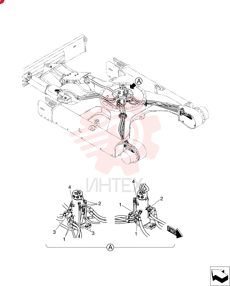 Hyd., swivel (Angle Dozer) PY19H00007F1