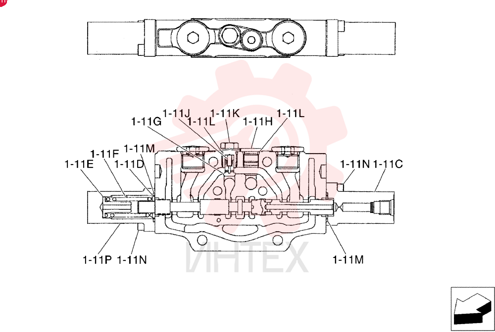 Схема (E50B) - COMPACT CRAWLER EXCAVATOR TIER 4 (NA) - ASN PJ06-09807 (NATN82427 -) PH30V00061S003 (2)