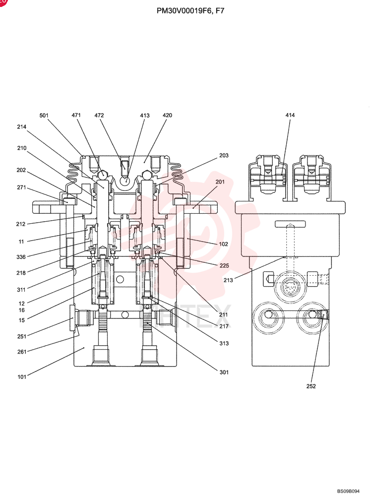 VALVE ASSY, (PROPELLING) (PM30V00019F6, F7)