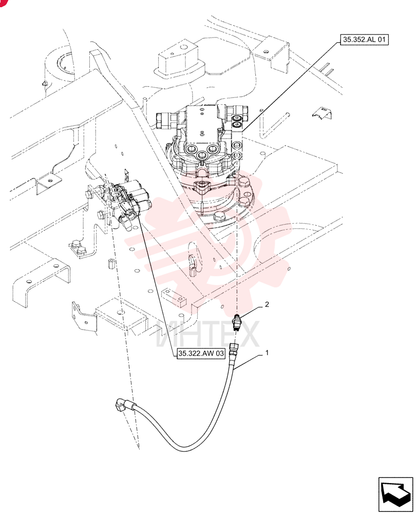 HOSE ASSY. HX34L04060DX (1)