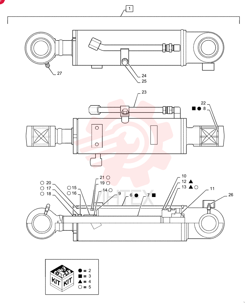 HYDRAULIC CYLINDER PS01V00005F1