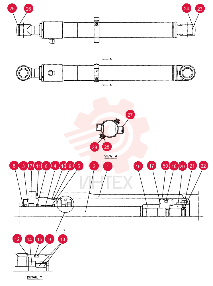 HYDRAULIC CYLINDER YT01V00017F1 (2)