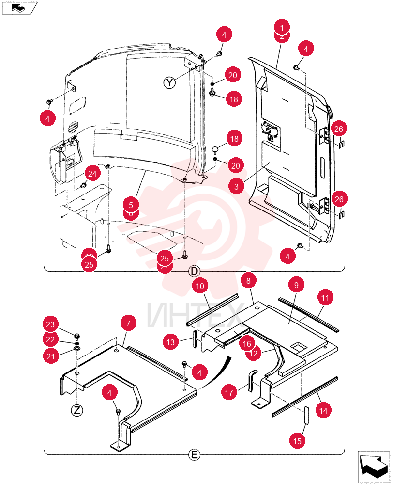 Схема (E70BSR) - COMPACT CRAWLER EXCAVATOR ASN YT06-18001 YT21C00049F1
