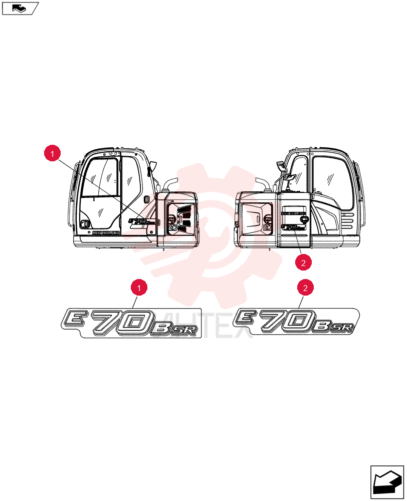 Схема (E70BSR) - COMPACT CRAWLER EXCAVATOR ASN YT06-18001 YT22T00130FA
