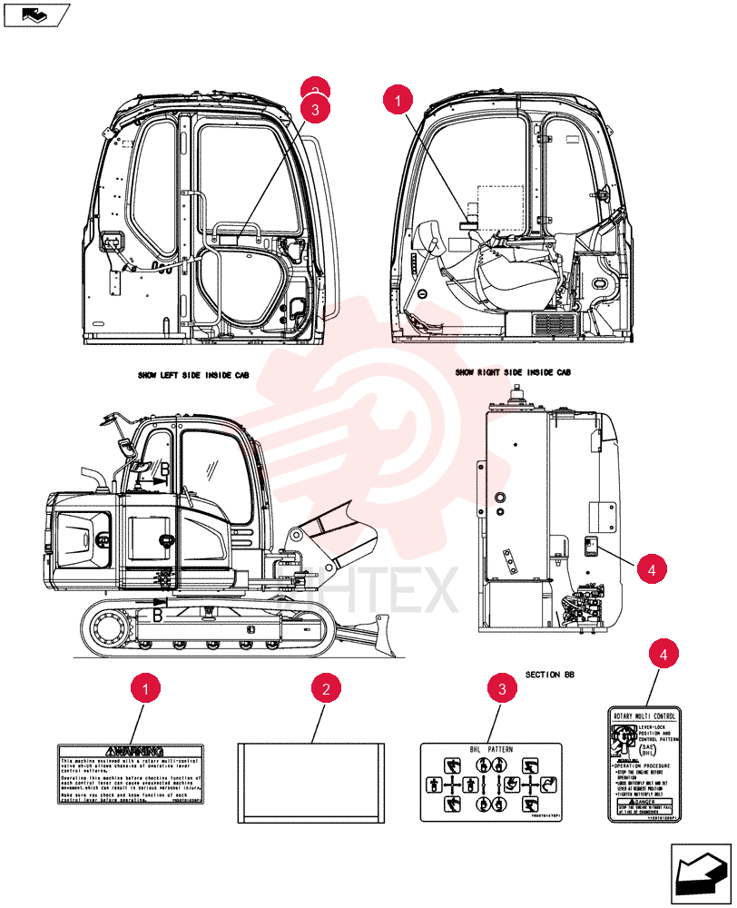 Схема (E70BSR) - COMPACT CRAWLER EXCAVATOR ASN YT06-18001 YF22T00055F3