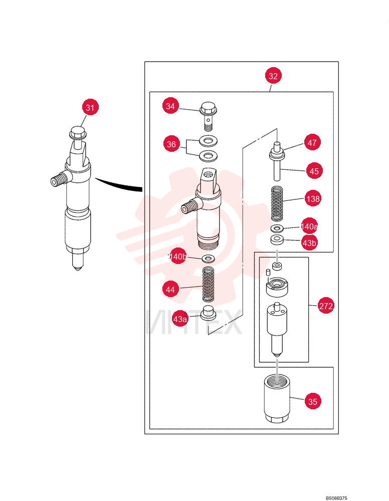 CORE-NOZZLE, INJECT VI8980928210