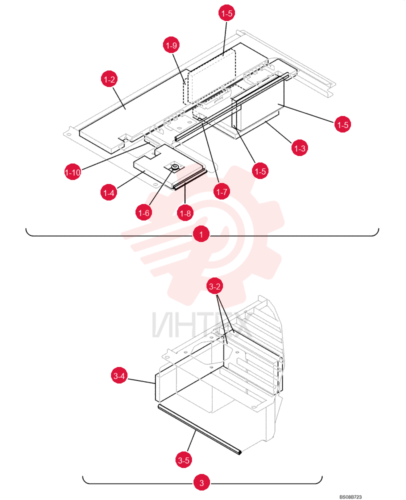 Cover Assembly, Incls. Refs. 1-1 - 1-10 YT22C00014F1 (2)
