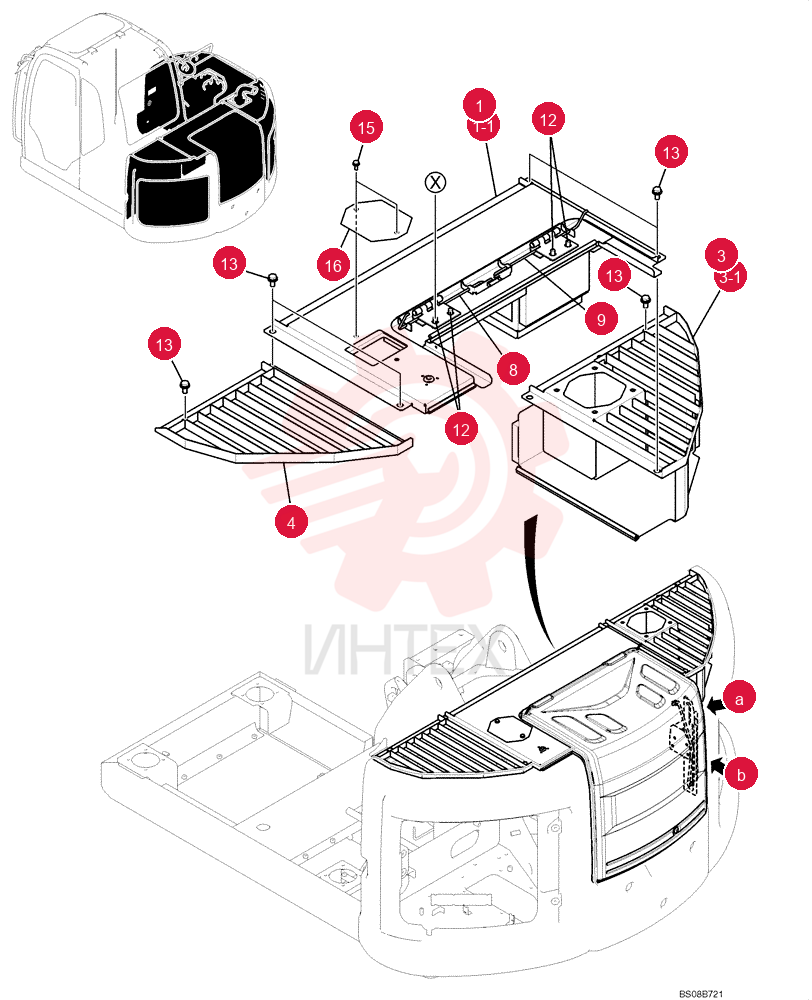 Cover Assembly, Incls. Refs. 1-1 - 1-10 YT22C00014F1 (1)