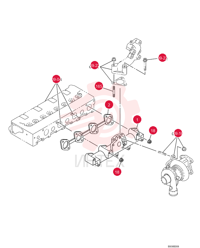 EXHAUST MANIFOLD VI8980305660