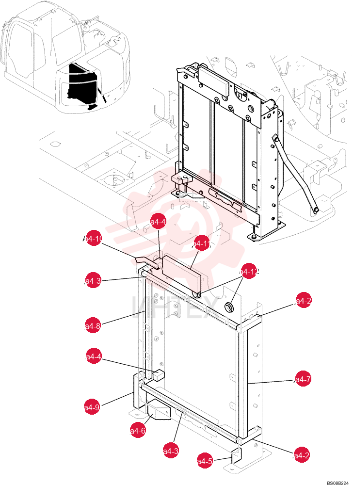 Frame Assembly, Incls. Refs. A4-1 - A4-12