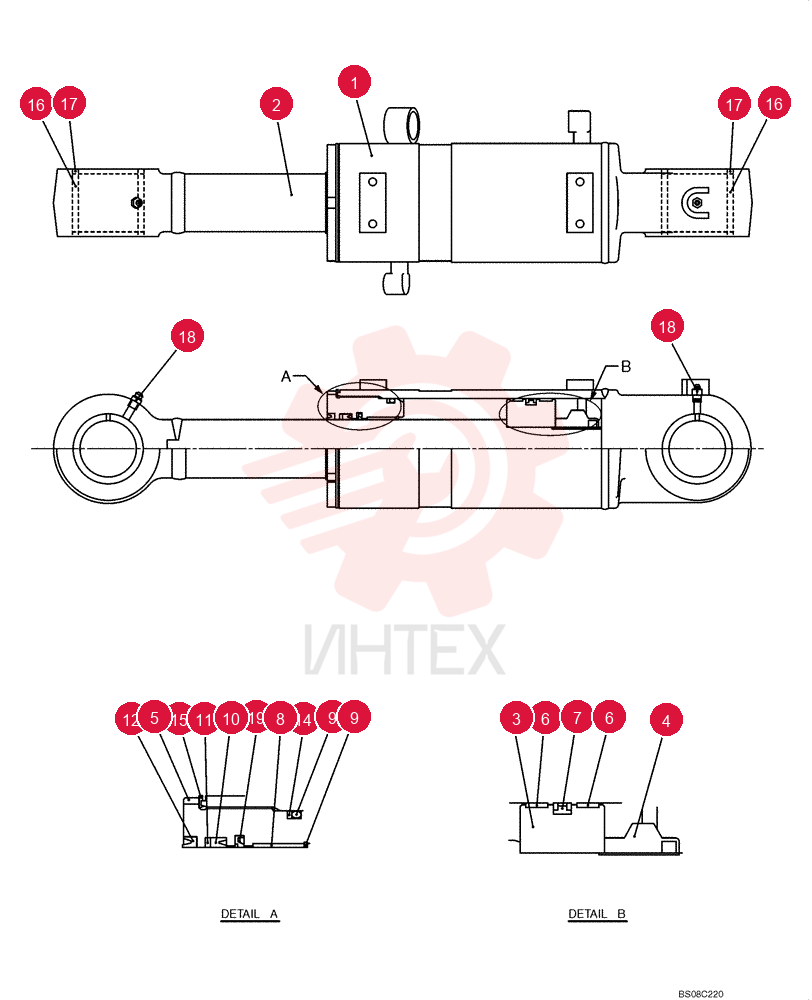 LIFT CYLINDER YT01V00035F1