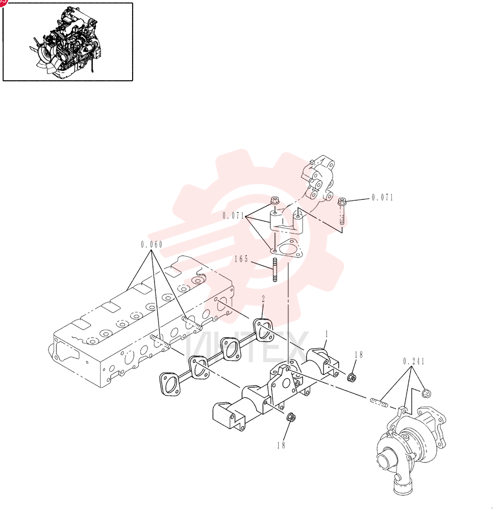 EXHAUST MANIFOLD VI8980305660