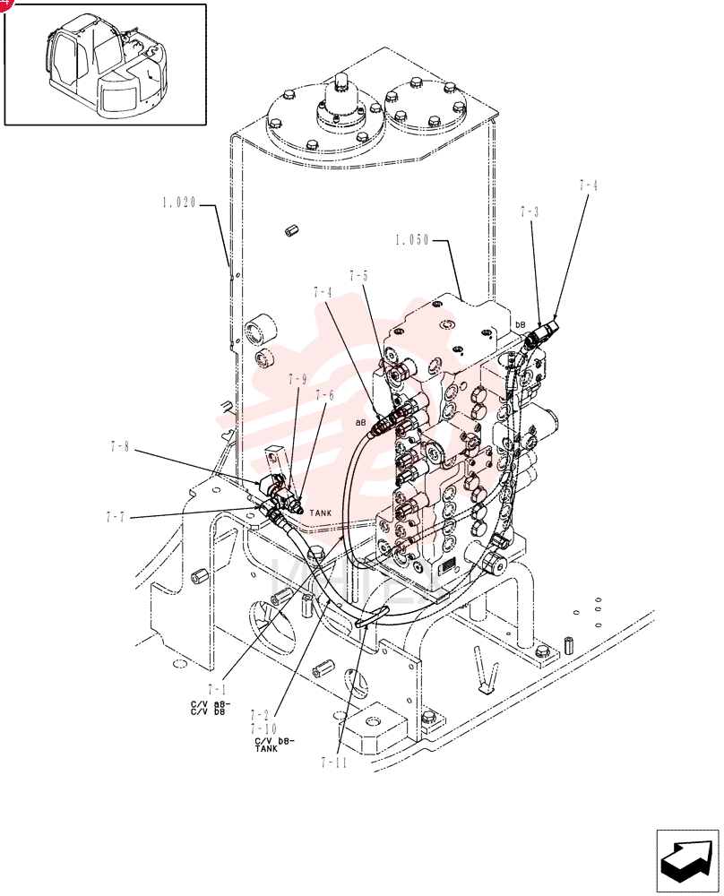 HOSE,1250.00 mm 2420R349D125 (3)