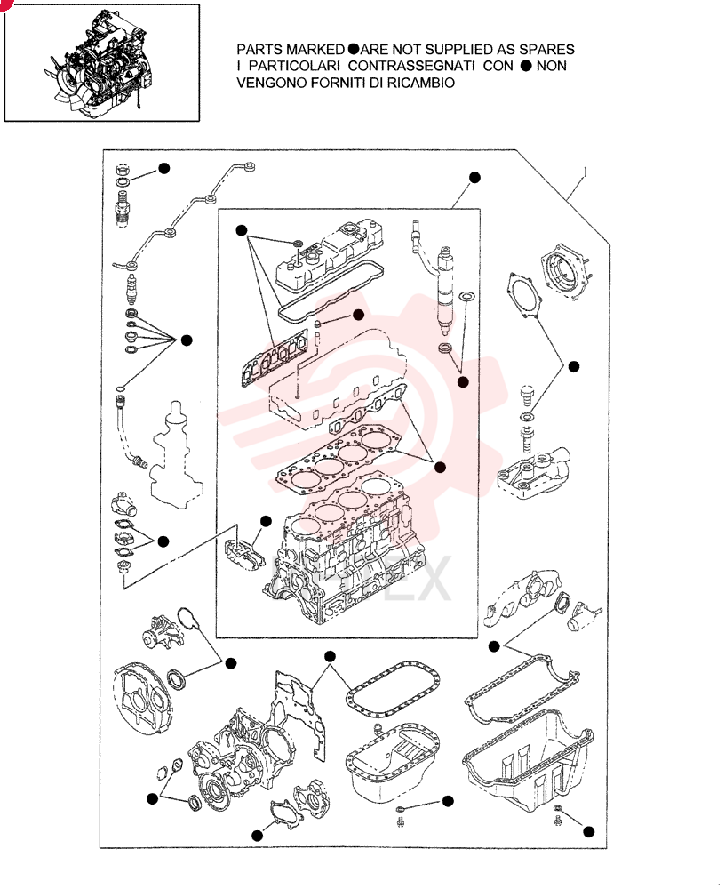 OIL PAN GASKET SET VI5878151960
