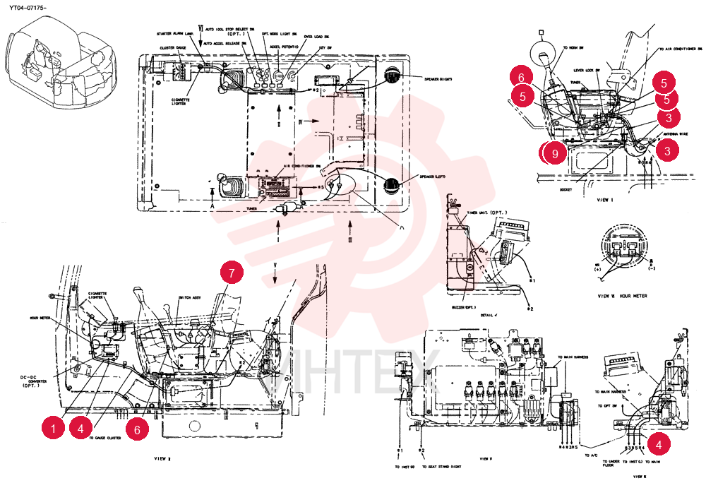HARNESS ASSY, CAB (KCME, FK) YT14E00019F1 (4)