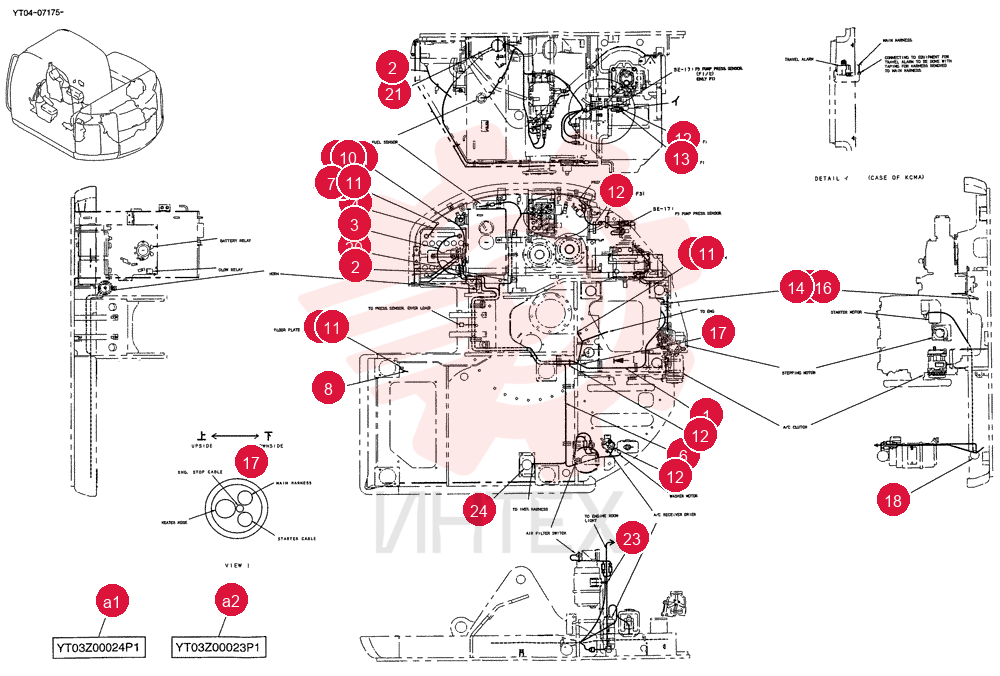 HARNESS ASSY, UPP (P3 WITH PUMP) YT13E00035F1 (5)