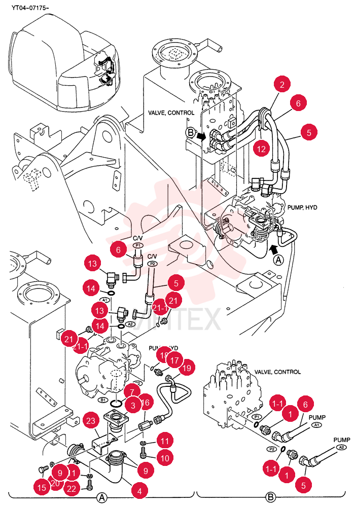 HYD LINES, PUMP YT30H00003F1
