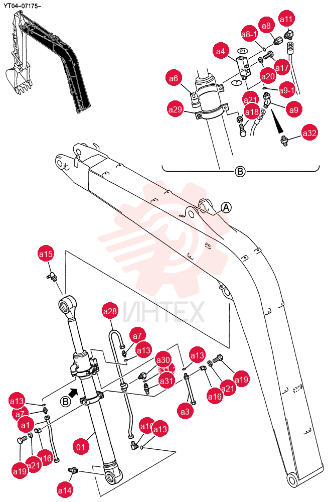 HYDRAULIC CYLINDER YT01V00017F1 (3)