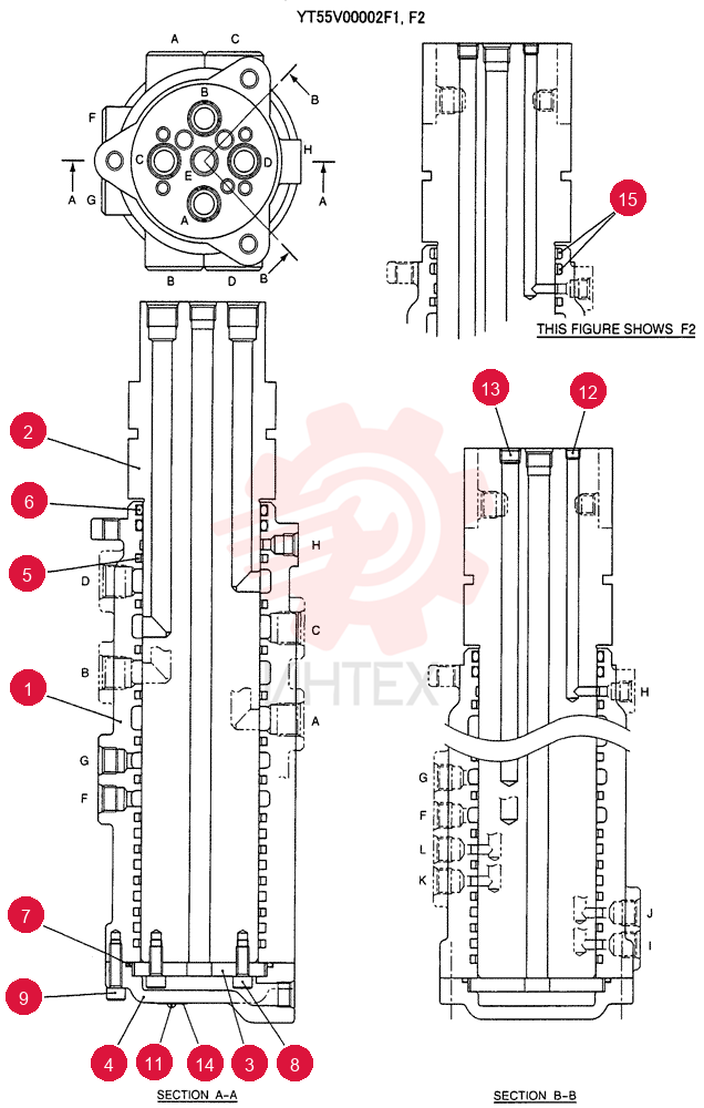 HYDRAULIC SWIVEL YT55V00002F1
