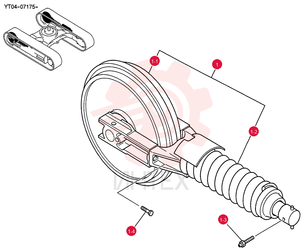 IDLER ASSY, CRAWLER YT52D00007F1