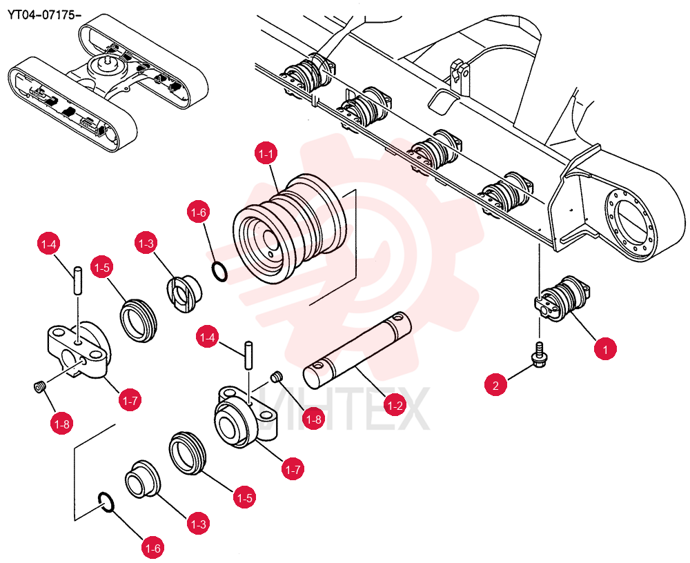 ROLLER ASSY, TRACK YT64D00005F1