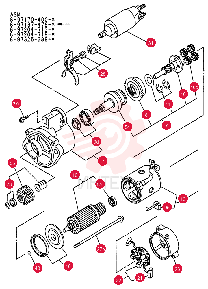 STARTING MOTOR VI8971374781 (2)