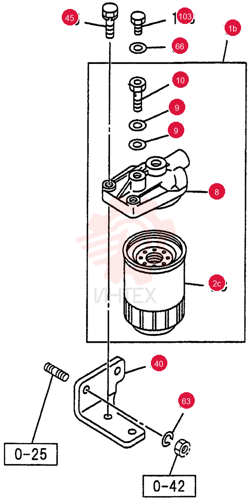 FUEL FILTER AND BRACKET 0-41A