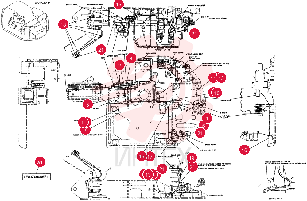 HARNESS ASSY, UPP LF13E00006F1 (5)