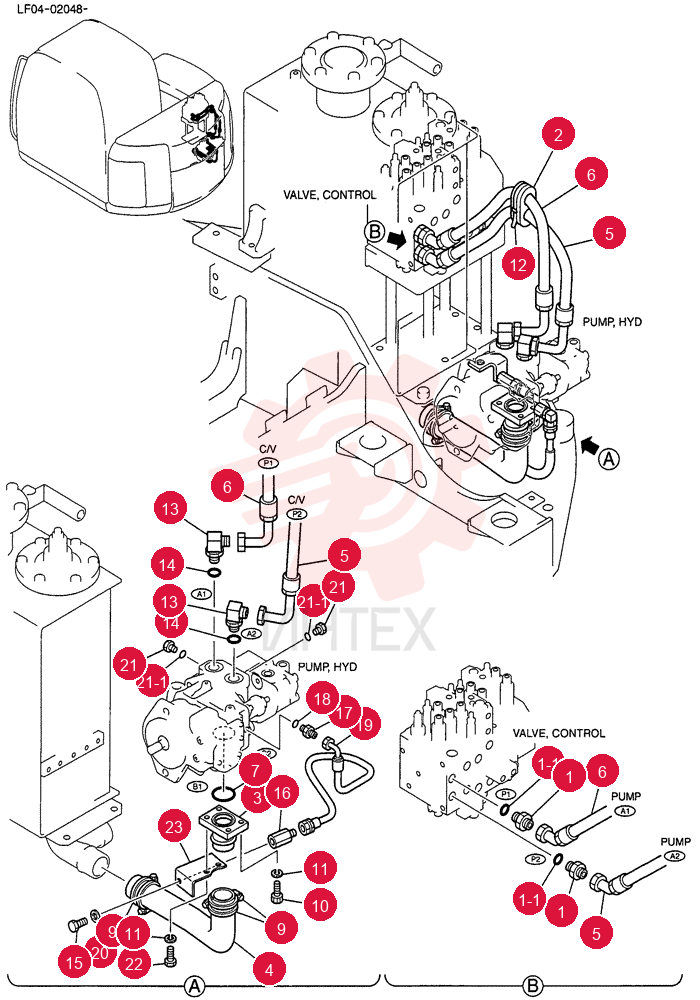 HYD LINES, PUMP YT30H00003F1