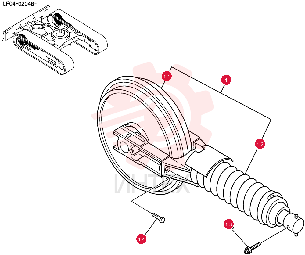 IDLER ASSY, CRAWLER YT52D00007F1