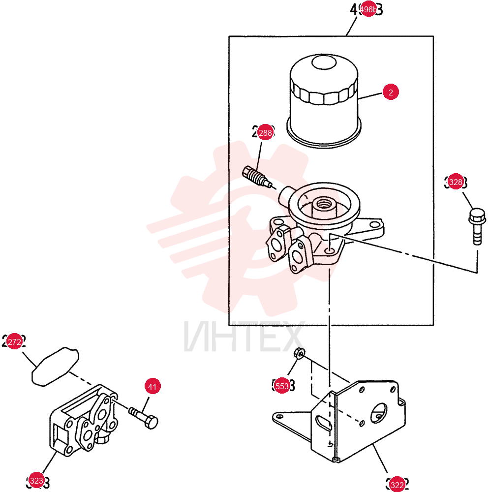 OIL COOLER AND OIL FILTER 0-50A