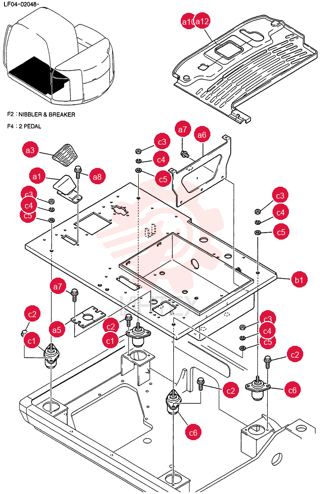 PLATE GROUP, FLOOR (NIBBLER & BREAKER) YT03M00027F2