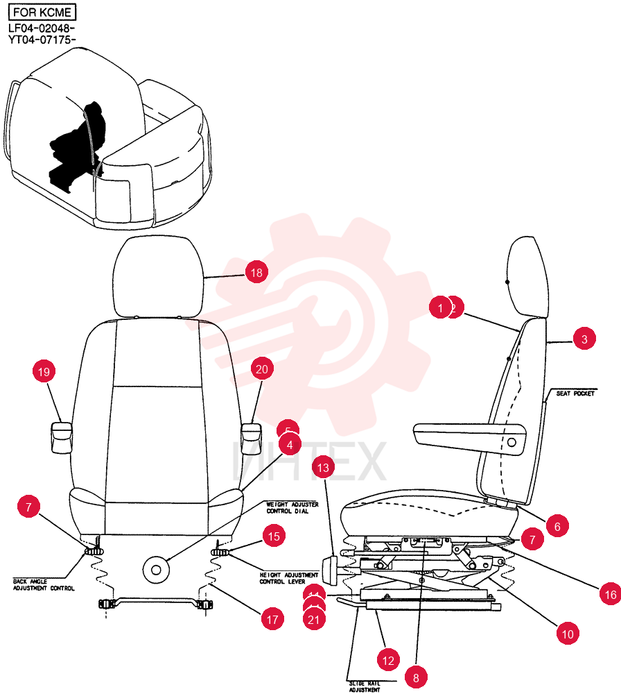 SEAT ASSY. YT25M00027F1