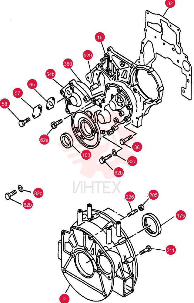 TIMING GEAR CASE AND FLYWHEEL HOUSING 0-20A