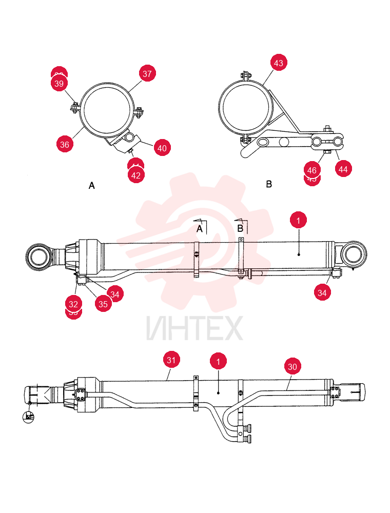 HYDRAULIC CYLINDER KUV0140