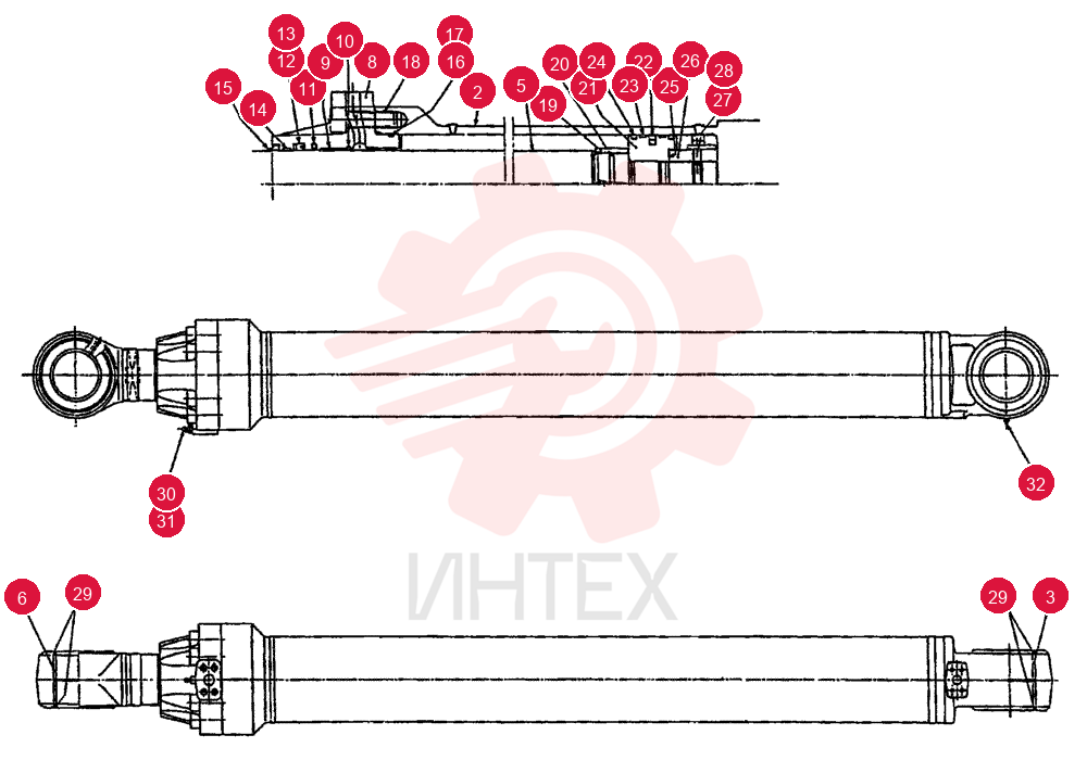 HYDRAULIC CYLINDER KUV0186 (1)