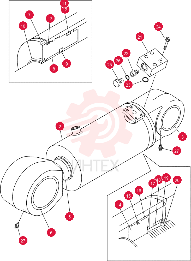 HYDRAULIC CYLINDER KUB0156 (2)