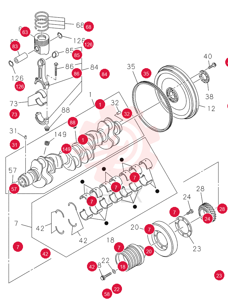 CRANKSHAFT 87384743