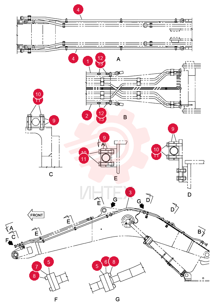 HYD. TUBE,38.6 mm ID x 48.6 mm OD KUV0217 (2)