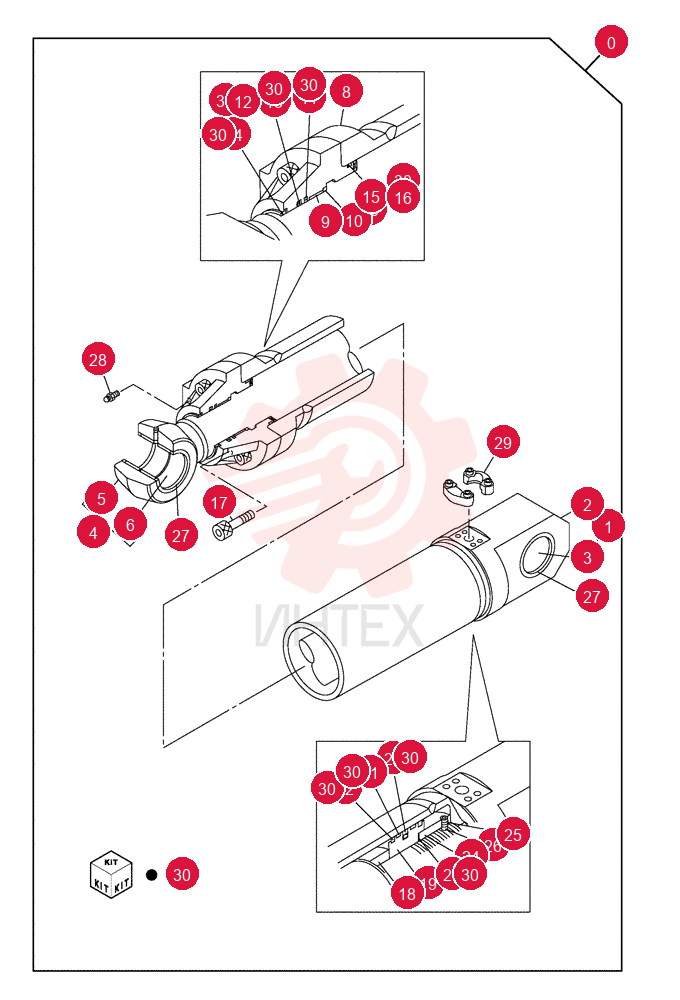 HYDRAULIC CYLINDER KUV10390 (2)