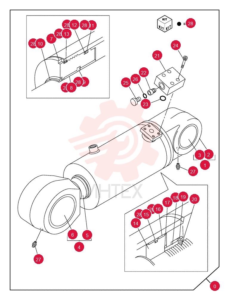HYDRAULIC CYLINDER KUB0156