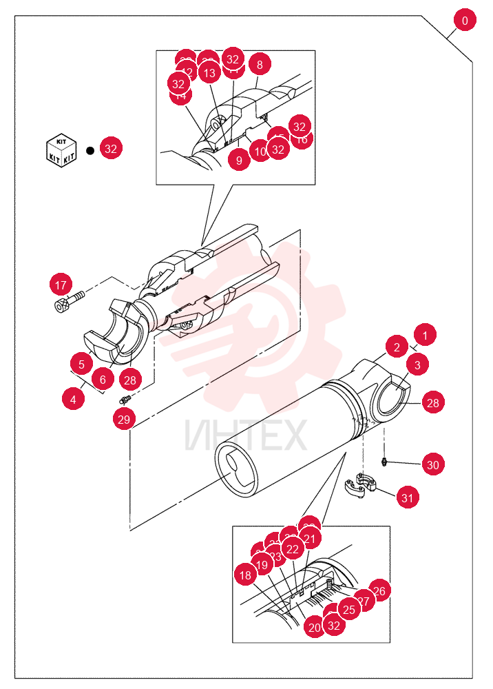 HYDRAULIC CYLINDER KUV10380 (2)