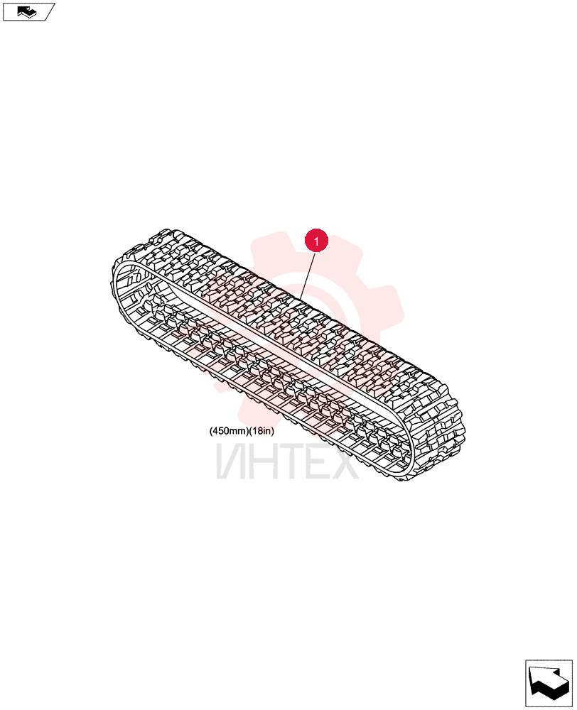 RUBBER TRACK,450mm W